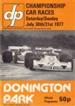 Programme cover of Donington Park Circuit, 31/07/1977