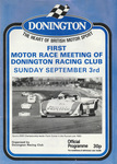 Programme cover of Donington Park Circuit, 03/09/1978