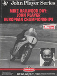 Programme cover of Donington Park Circuit, 11/07/1982