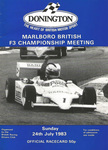 Programme cover of Donington Park Circuit, 24/07/1983