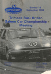 Programme cover of Donington Park Circuit, 16/09/1984