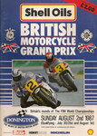 Programme cover of Donington Park Circuit, 02/08/1987