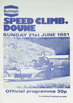 Programme cover of Doune Hill Climb, 21/06/1981