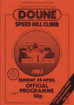 Programme cover of Doune Hill Climb, 24/04/1983