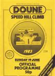 Programme cover of Doune Hill Climb, 19/06/1983