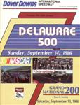 Programme cover of Dover International Speedway, 14/09/1986
