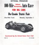 Programme cover of DuQuoin State Fairgrounds, 02/09/1957