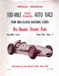 Programme cover of DuQuoin State Fairgrounds, 07/09/1959