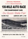 Programme cover of DuQuoin State Fairgrounds, 03/09/1962