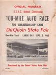 Programme cover of DuQuoin State Fairgrounds, 02/09/1963