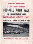 Programme cover of DuQuoin State Fairgrounds, 07/09/1964