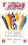 Programme cover of East London Grand Prix Circuit, 26/12/1961