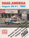 Programme cover of Road America, 31/08/1980