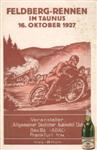 Programme cover of Feldberg Hill Climb, 16/10/1927