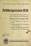 Programme cover of Feldberg Hill Climb, 27/09/1936