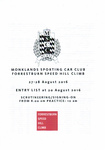 Programme cover of Forrestburn Hill Climb, 28/08/2016
