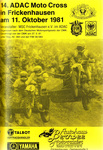 Programme cover of Frickenhausen, 11/10/1981