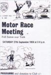 Programme cover of Full Sutton Circuit, 27/09/1958
