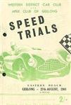 Programme cover of Geelong Speed Trials, 27/08/1961