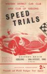 Programme cover of Geelong Speed Trials, 24/08/1960