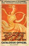 Programme cover of Geneva Motor Show, 1938