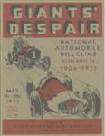 Programme cover of Giants' Despair Hill Climb, 12/05/1951
