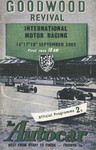 Programme cover of Goodwood Motor Circuit, 18/09/2005