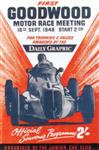 Programme cover of Goodwood Motor Circuit, 18/09/1948