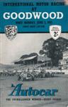 Programme cover of Goodwood Motor Circuit, 02/06/1952