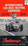 Programme cover of Goodwood Motor Circuit, 06/04/1953