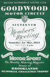 Programme cover of Goodwood Motor Circuit, 01/05/1954