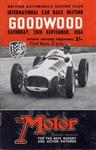 Programme cover of Goodwood Motor Circuit, 25/09/1954