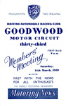 Programme cover of Goodwood Motor Circuit, 14/03/1959