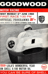 Programme cover of Goodwood Motor Circuit, 06/06/1960