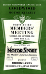 Programme cover of Goodwood Motor Circuit, 10/09/1960