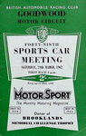Programme cover of Goodwood Motor Circuit, 24/03/1962