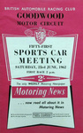 Programme cover of Goodwood Motor Circuit, 23/06/1962