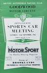 Programme cover of Goodwood Motor Circuit, 22/09/1962