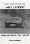 Programme cover of Goodwood Motor Circuit, 11/07/1998