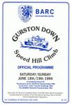 Programme cover of Gurston Down Hill Climb, 19/06/1994