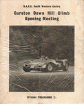 Programme cover of Gurston Down Hill Climb, 1967