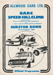 Programme cover of Gurston Down Hill Climb, 24/08/1980