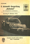 Programme cover of Haldenhof Hill Climb, 17/10/1976