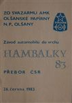 Programme cover of Hambalky Hill Climb, 26/06/1983