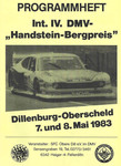 Programme cover of Handstein Hill Climb, 08/05/1983