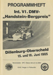 Programme cover of Handstein Hill Climb, 16/06/1985