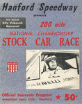 Programme cover of Hanford Motor Speedway, 29/11/1964