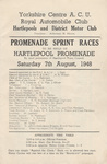 Programme cover of Hartlepool Promenade Sprint, 07/08/1948