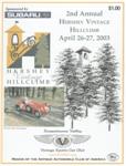 Programme cover of Hershey Hill Climb, 27/04/2003