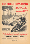 Programme cover of Hockenheimring, 08/05/1949